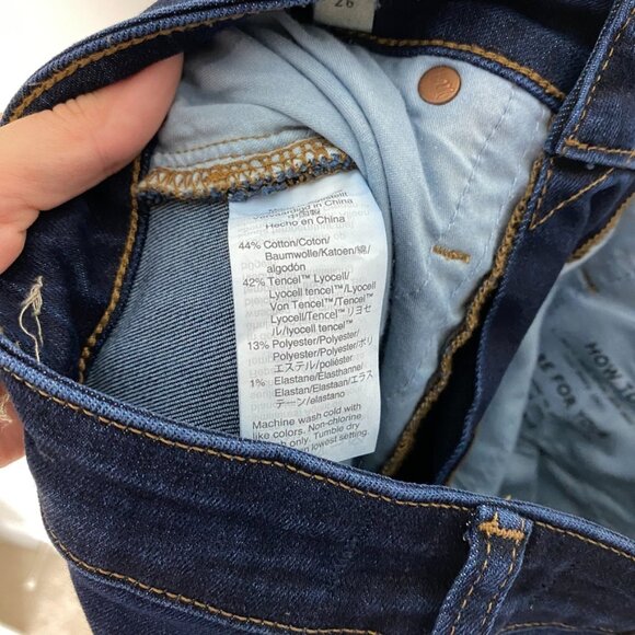 Madewell Jeans Curvy Cali Demi Boot Cut Womens 26 Dark Wash High Rise - Picture 7 of 8